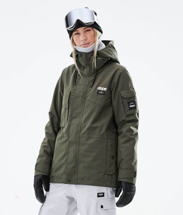 Dope Adept 2021 Snowboardové Bundy Damske Olivovo Zelená Zelene | GBQCLI-297