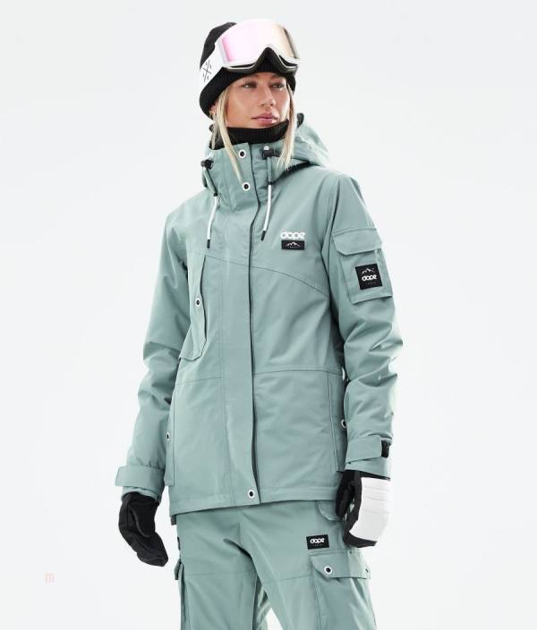 Dope Adept 2021 Snowboardové Bundy Damske Zelene | IJBOHY-856