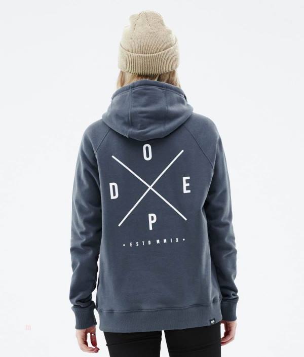 Dope Common 2X-UP Mikiny S Kapucňou Damske Modre | IARMNP-173